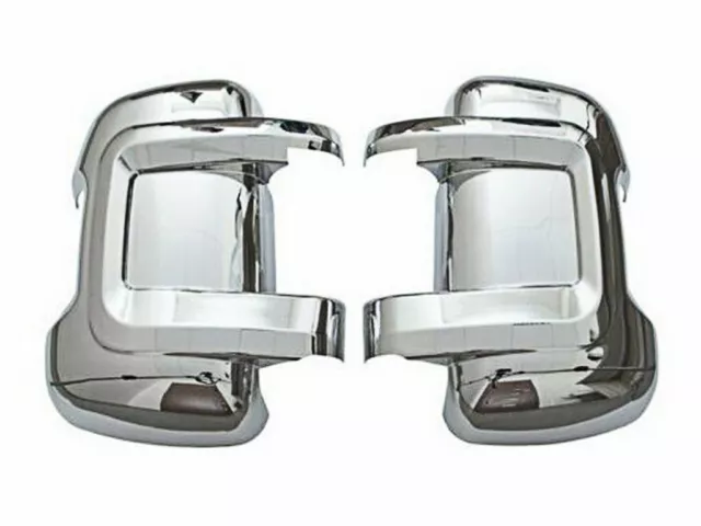 2x Wing Mirror Covers Chrome Plated Plastic Decorations for Citroen Jumper 2006+