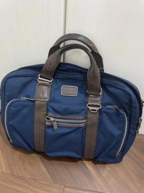 TUMI  22611BTH ALPHA BRAVO  Mcnair Slim Briefcase  business bag blue used