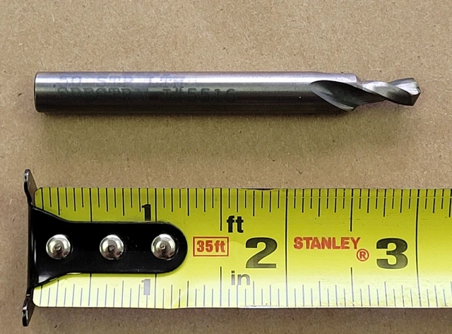 .225 Dia Spectra 99-53235 Step Drill Bit J#5516, 2 Flute, 3" Oal