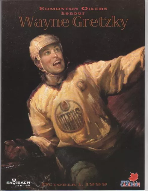 Oct 1, 1999 Edmonton Oilers Wayne Gretzky 99 Retirement Night Game NYR Program