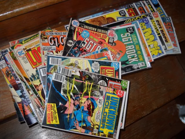 32 Old Silver Bronze DC War Comics Sgt Rock Fury G.I. Combat Unknown  Lot#859