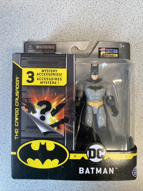 DC Comics Spin Master BATMAN Black Emblem Gray Suit Rebirth 4" NEW 1st Edition