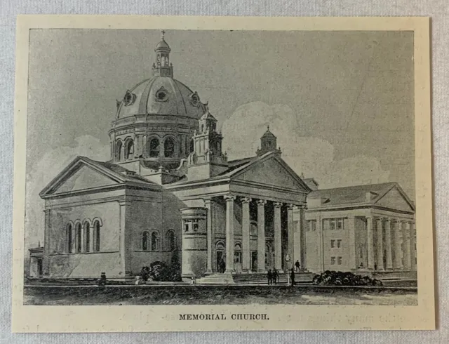 1895 Rivista Incisione ~ Commemorativo Chiesa IN Comodo Porto New York