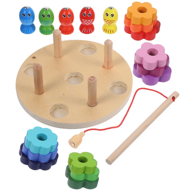 MONTESSORI TOYS FOR 2 Year Old Fishing Sleeve Column Plaything Toddler