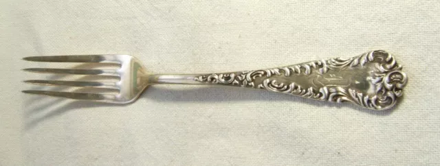 Jb & Sm Knowles Co Sterling Silver Fork Argo Pattern 1892 With Mono