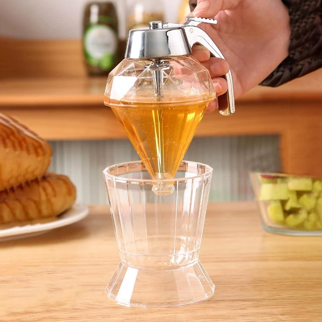 BESPORTBLE Lot de 2 petites bouteilles à miel en plastique transparent