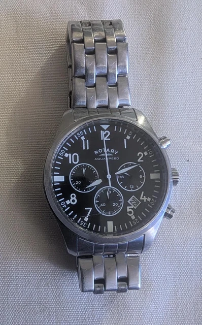 MEN'S ROTARY WATCH GB00105 Aquaspeed Chronograph Black Dial