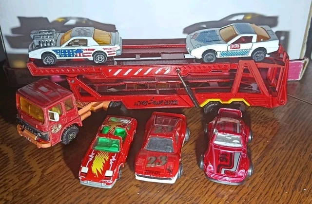 Camion majorette Renault saviem porte voiture 1/60 série 3000
