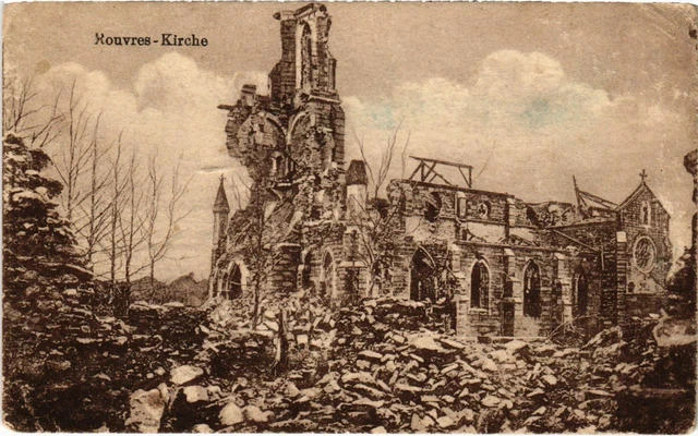 CPA Rouvres-en-Woevre - Rouvres - L'Eglise - Kirche - Ruines (1037380)