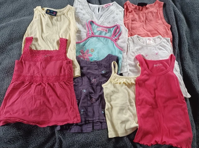 NEXT / OLYMPUS / GAP ecc. PACCHETTO TOP GILET ESTIVI SENZA MANICHE PER RAGAZZE - ETÀ 4 - 5