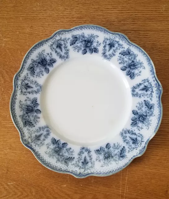 1897 W.H. Grindley Brussels Blue Pattern 7-Inch China Plate Made in England