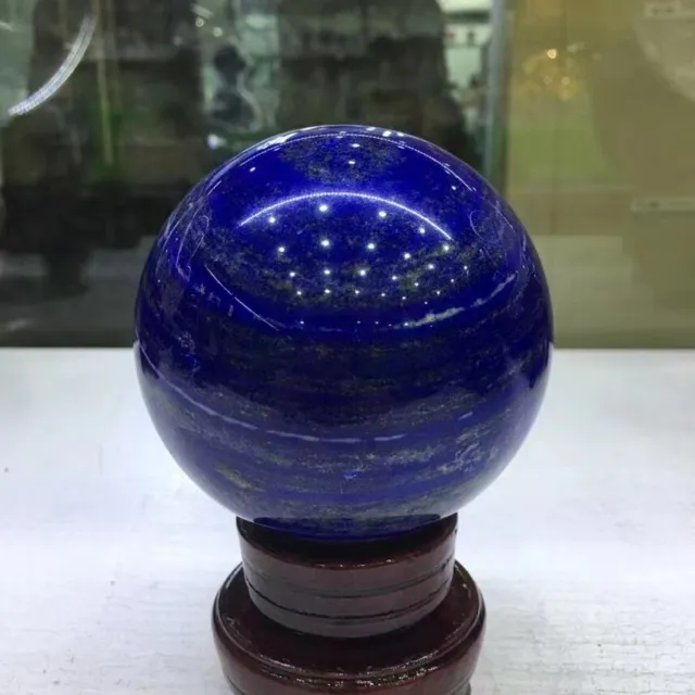 2.94LB TOP Natural Lapis Lazuli jasper quartz ball carved crystal sphere healing