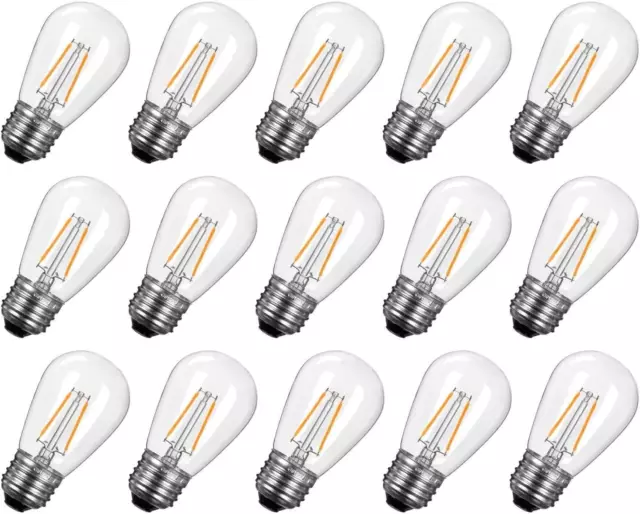 Shatterproof LED S14 Light Bulbs-E26 E27 Medium Screw Base Edison Bulbs Equivale