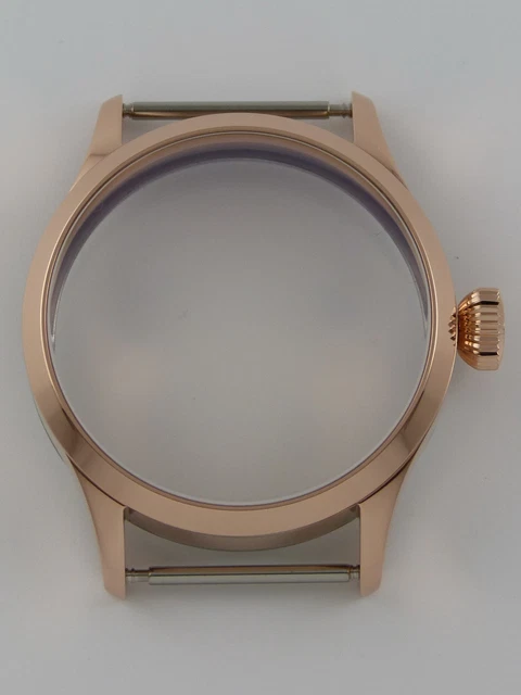 Boîtier Montre 41mm PVD Rose Or Pour Mouvement ETA 2824/SW-200 - Saphir, Acier, Neuf étiqueté