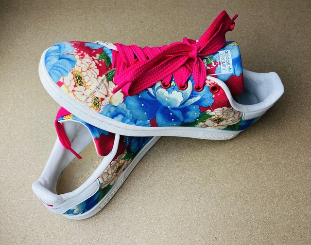 Adidas Women’s Beautiful Stan Smith Floral Lace Up Comfort Shoes Size 7.5