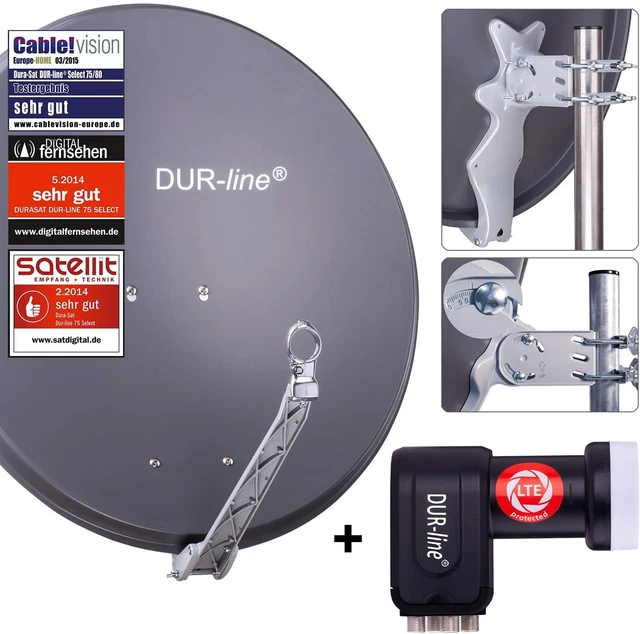 Pack Parabole Satellite Automatique 72cm Twin + 2x Récepteurs Tntsat Hd Positionneur Antarion Auto72g6plustwin 985298 Pack Parabole Satellite Automatique 72cm Twin + 2x Récepteurs Tntsat Hd Positionneur Antarion Auto72g6plustwin 985298
