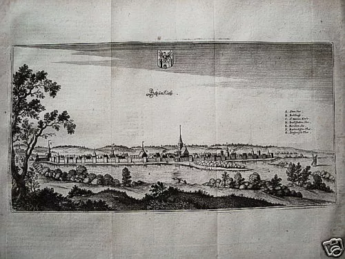 Schönfließ  Brandenburg echter alter  Merian Kupferstich 1652