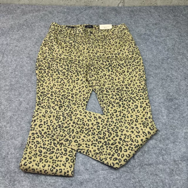 NYDJ Ami Jeans Womens 12 Skinny Cheetah Animal Print Lift Tuck Technology