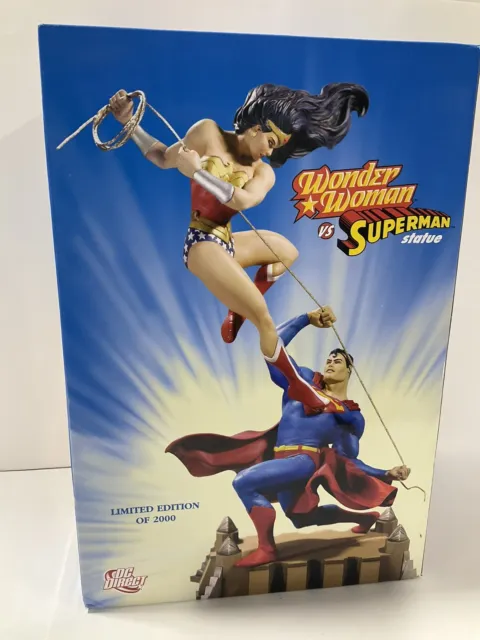Wonder Woman Vs Superman Terry Doddon Dc Direct Statue Sealed In Box 1419/2000