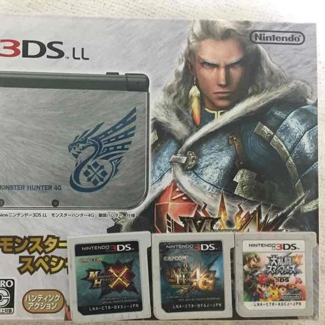 NINTENDO NEW 3DS LL Console System Monster Hunter 4G Ver with Box  
