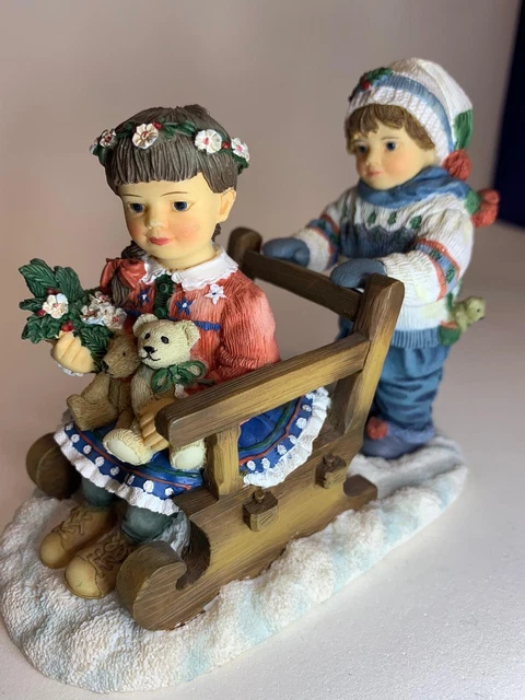 THE LEONARDO COLLECTION Teddies Sleigh Ride By christine haworth 