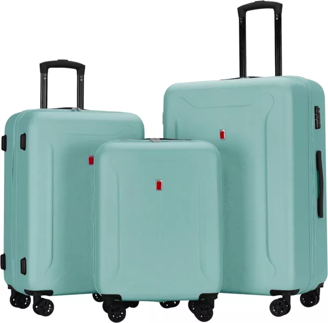 3Pcs Luggage Set Travel Suitcase w/Spinner Wheels Hardshell Lightweight TSA Lock