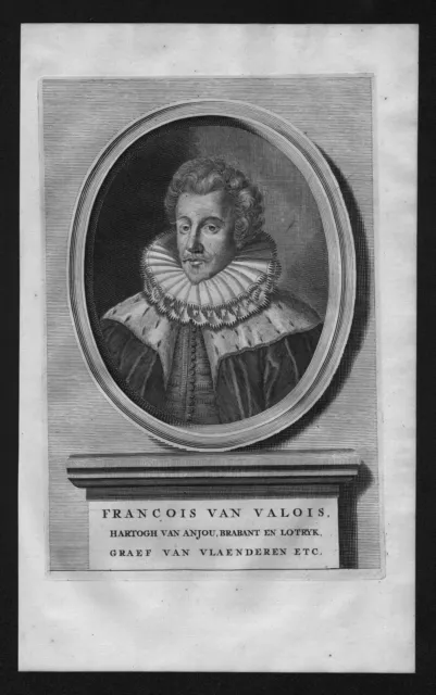 1700 - Francois-Hercule De Valois-Alencon Anjou Portrait Gravure sur Cuivre