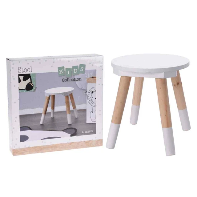 H&S Collection Kinderhocker 24x26 cm Weiß H&S Collection
