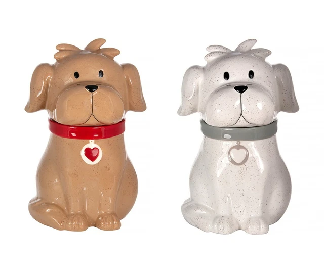 DOG COOKIE JAR Biscuit Barrel Large Ceramic Storage Canister Gifts for