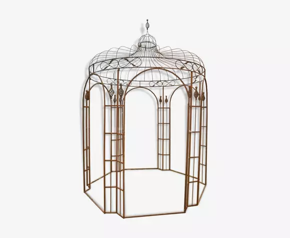 GLORIETTE PERGOLA TONNELLE RONDE en FER FORGE / 2M20 DE DIAMETRE