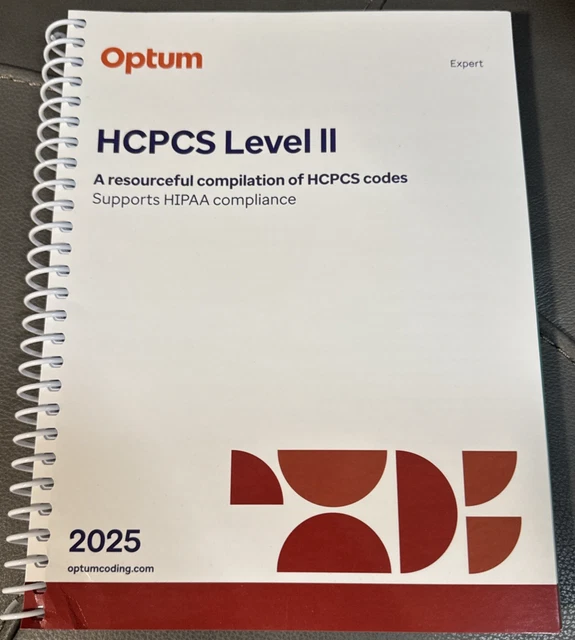 OPTUM 2025 HCPCS Level II Expert-Spiral Bound Code Book EUR 53,84 ...