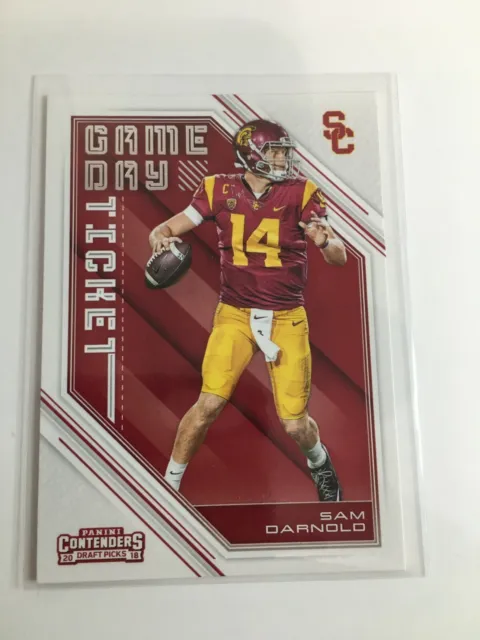 F72622  2018 Contenders Draft Picks Game Day Tickets #1 Sam Darnold USC JETS