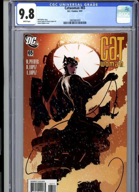 Catwoman #65 (2007) DC CGC 9.8 White Adam Hughes Cover