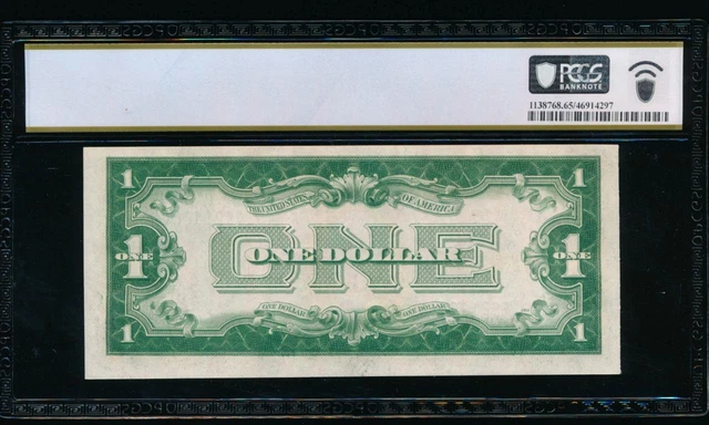 AC 1928A $1 Silver Certificate PCGS 65 PPQ A-B block  Fr 1601 2
