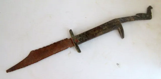 Antikes altes seltenes handgemachtes einzigartiges Eisenmesser mit...