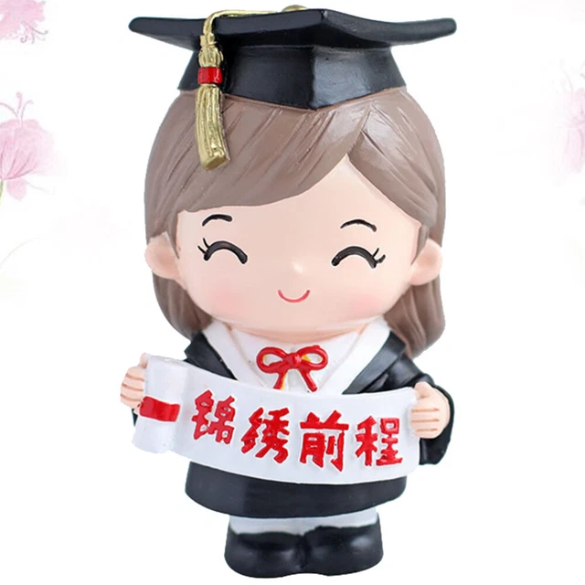 Topper compleanno uomo e donna per torte statuetta laurea