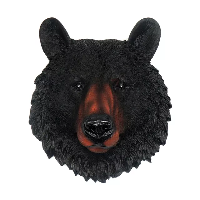 3D Black Bear Head Statue Wildlife Animal Head Wall Hanging Sculpture Art Decor