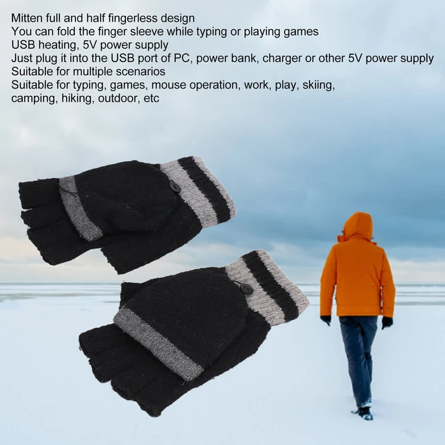 1 Paire De Gants Chauffants éLectriques Gants Thermiques Chauffants Double