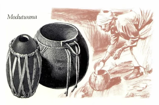 (10247) Bophutswana Postcard Cooking tools Modutwana