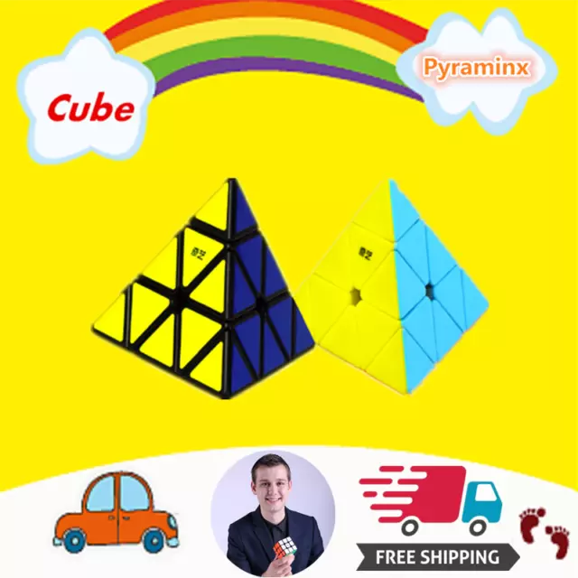 New Pyraminx Magic Cube Puzzle Super Smooth Speed Xmas Decompression Toys Kids