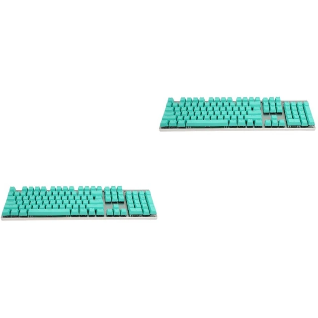 Two Set Keyboard 2 SETS COMPUTER Key Caps Keyboard Silly Closed Character Mechanical ...