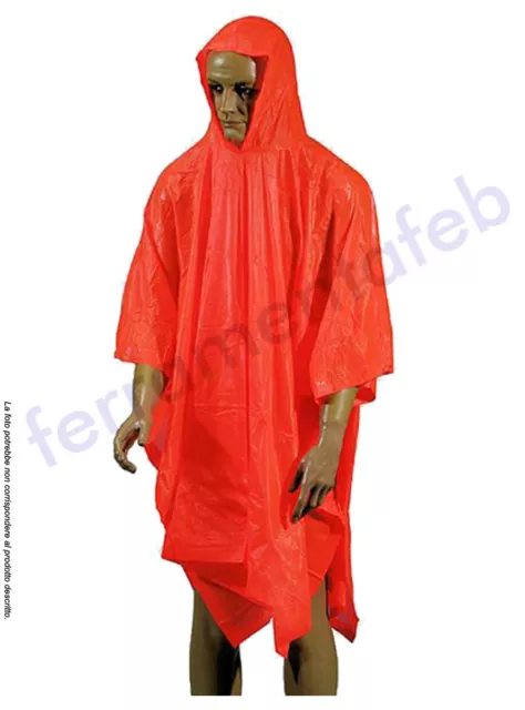 Impermeabile Poncho Giacca Antivento-Pioggia Cappuccio Uomo/Donn Colori Assortit