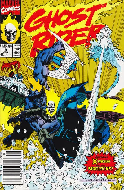 Ghost Rider #9 Volume 2 Marvel Comics Newsstand January 1991 (VFNM or Better)