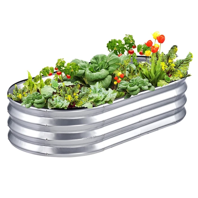 Dutchlander Fioriera Rialzata In Metallo Verde - 100x40x80 Cm, 80L, Ideale Per Orto Da Balcone - Foto 6