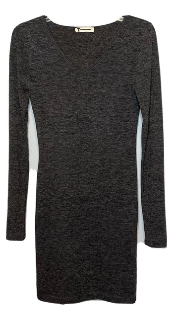 T by Alexander Wang fitted tee dress ASO Bella Swan Twilight XS extra small gray