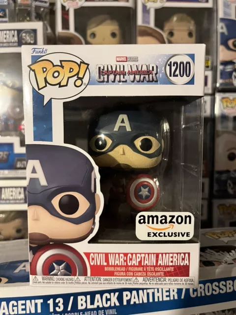 Captain America 1200 Funko Pop! Marvel Civil War Amazon Exclusive