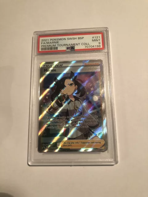 2021 Pokemon Black Star Promo SWSH#121 Marnie Full Art PSA 9 Mint