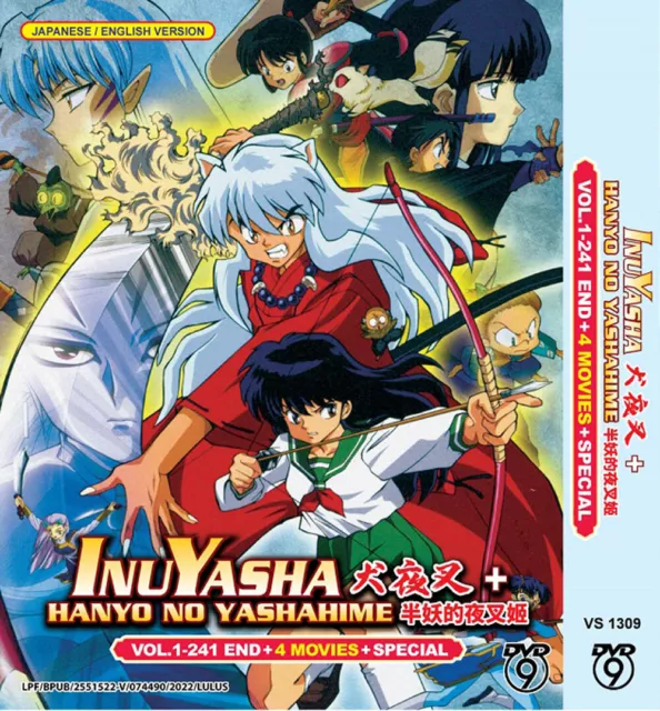 Inuyasha+Hanyo No Yashahime Vol.1-241 End + 4 Movie +Sp Dvd Anime English Dubbed