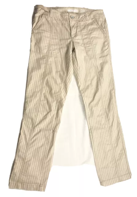 Anthropologie Hei Hei Women's Beige Striped Pant Size 26 Casual