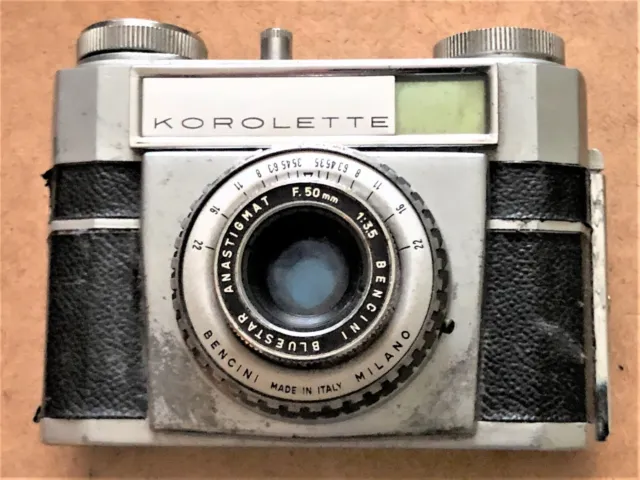 Bencini Korolette macchina fotografica Vintage prodotto italiano Milano